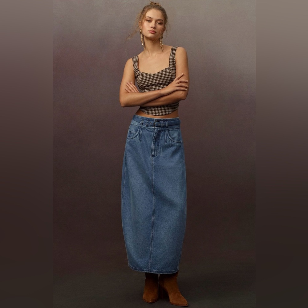 Pilcro (Anthropologie) denim skirt in size 0 Petite - Picture 14 of 14